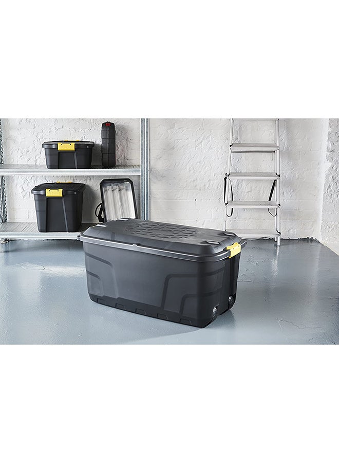 Heavy Duty Outdoor Storage Box With Wheels (Made In UK) 75 litre Black 77x42x40cm Black 77x42x40cm - v1645117086/N33912782A_6