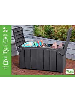 Ward Garden Outdoor Storage Box (Made In UK) 322 litre Black 115x55x60cm Black 115x55x60cm  - Image 3