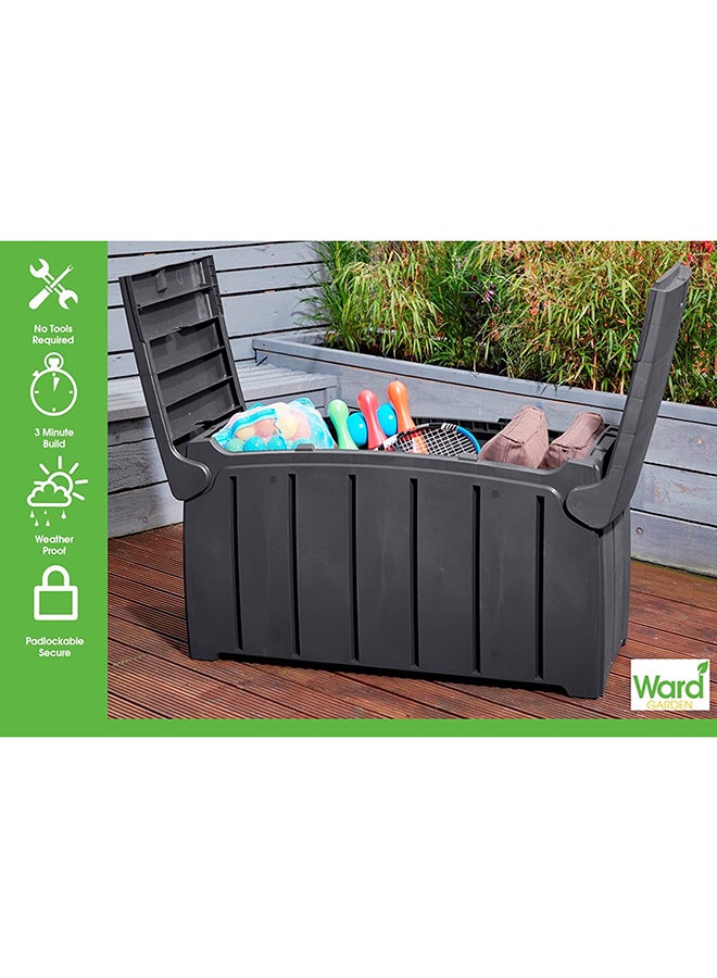 Ward - Garden Outdoor Storage Box (Made In UK) 322 litre Black 115x55x60cm Black 115x55x60cm - Image 1