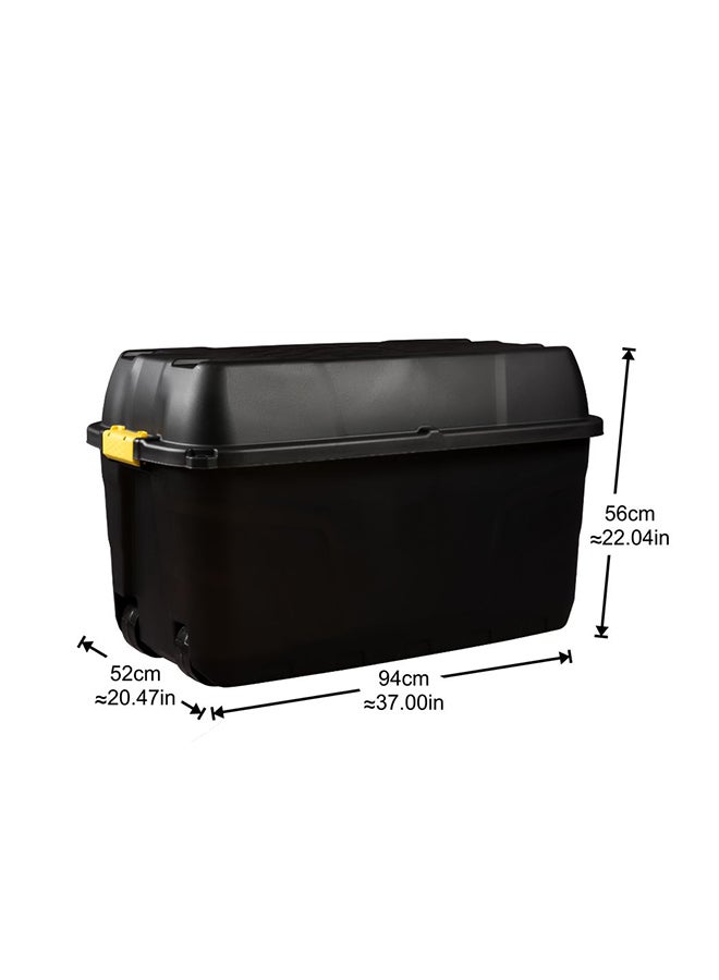 ستراتا Heavy Duty Outdoor Storage Box With Wheels (Made In UK) 175 litre Black 94x52x45cm Black 94x52x45cm  - Image 3