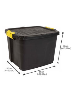 Strata Heavy Duty Outdoor Storage Box (Made In UK) 42 litre Black 50x40x35cm Black 50x40x35cm  - Image 3