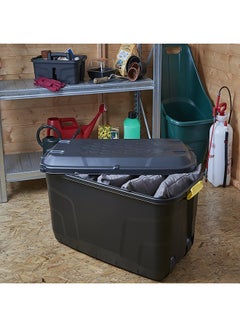 Strata Heavy Duty Outdoor Storage Box With Wheels (Made In UK) 175 litre Black 94x52x45cm Black 94x52x45cm  - Image 5