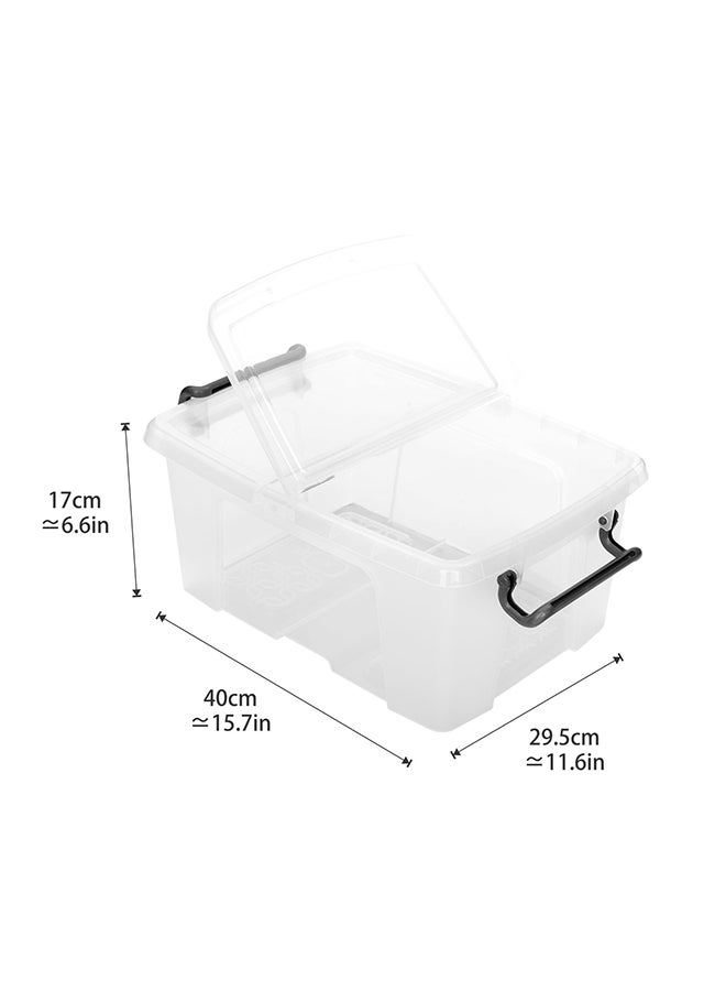 Strata Smart Box With Folding Lid (Made In UK) 12-liter Clear 40x39.5x19cm  - Image 4