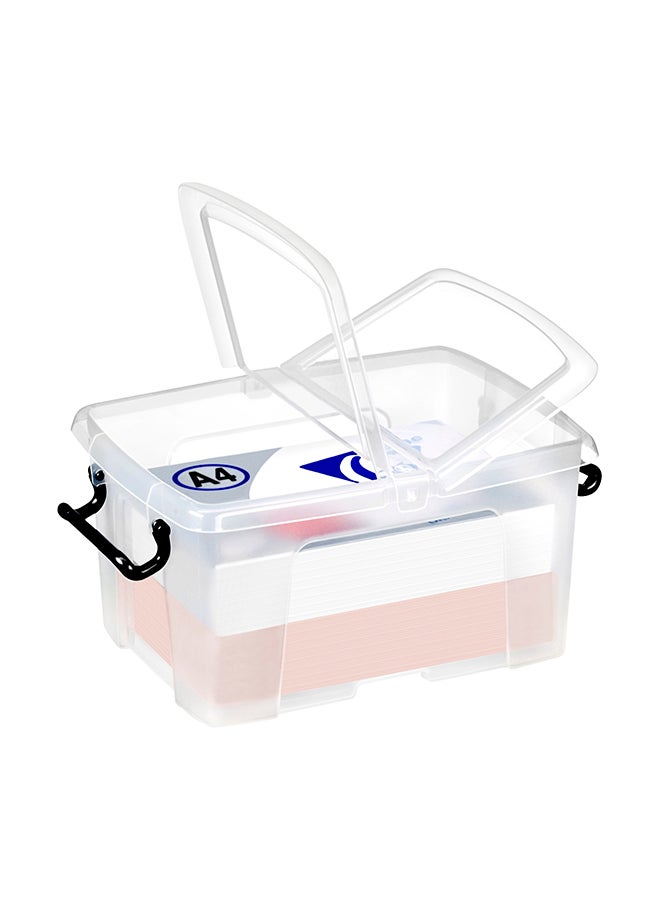 Strata Smart Box With Folding Lid (Made In UK) 12-liter Clear 40x39.5x19cm  - Image 1