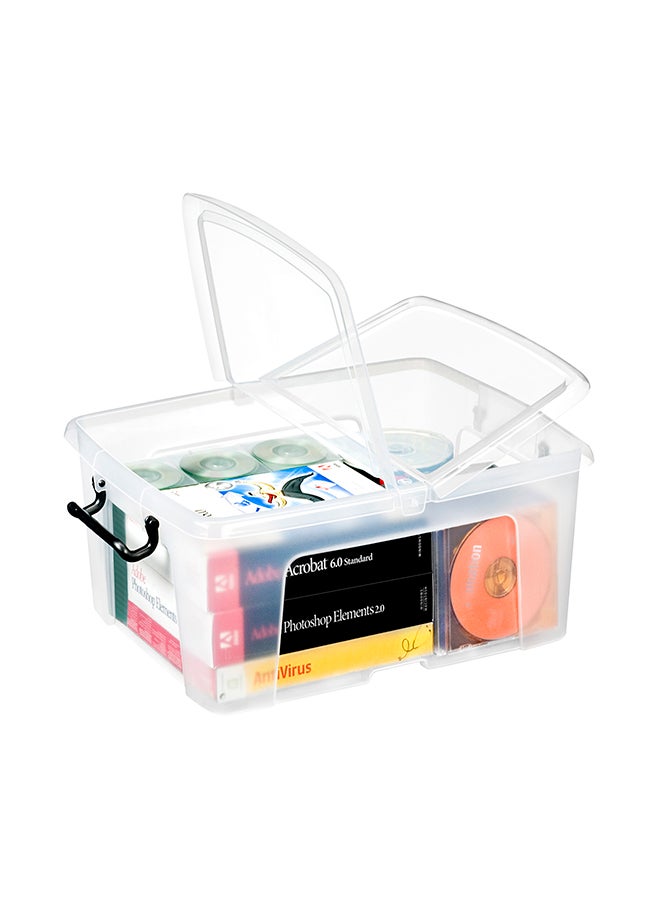 Strata Smart Box With Folding Lid (Made In UK) 24-liter Clear 50x39.5x19cm - Image 1