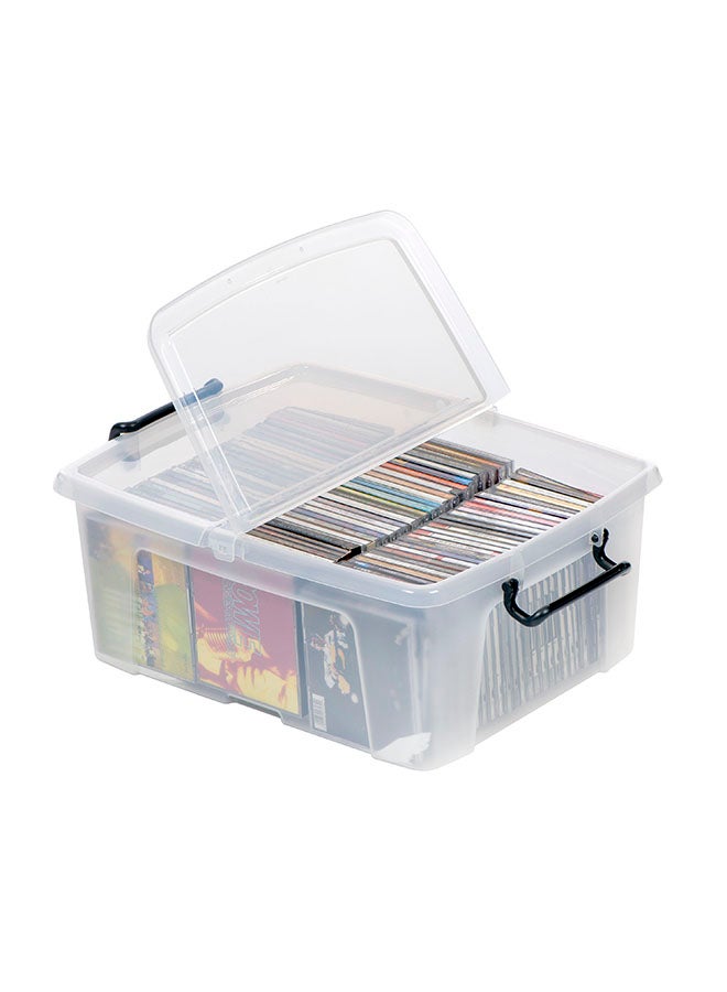Strata Smart Box With Folding Lid (Made In UK) 24-liter Clear 50x39.5x19cm - Image 2