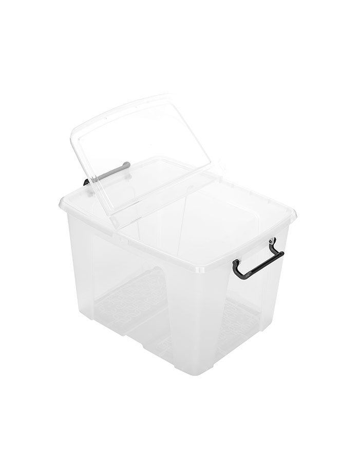 Strata Smart Box With Folding Lid (Made In UK) 40-liter Clear 50x39.5x32cm - Image 4