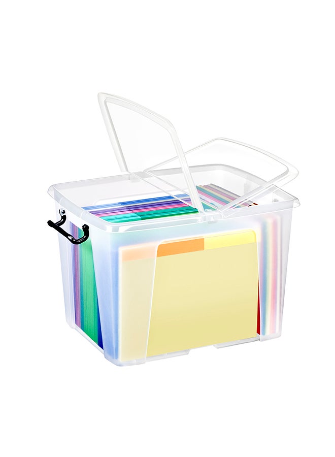Strata Smart Box With Folding Lid (Made In UK) 40-liter Clear 50x39.5x32cm - Image 2