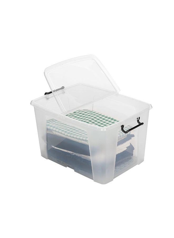 Strata Smart Box With Folding Lid (Made In UK) 40-liter Clear 50x39.5x32cm - Image 3
