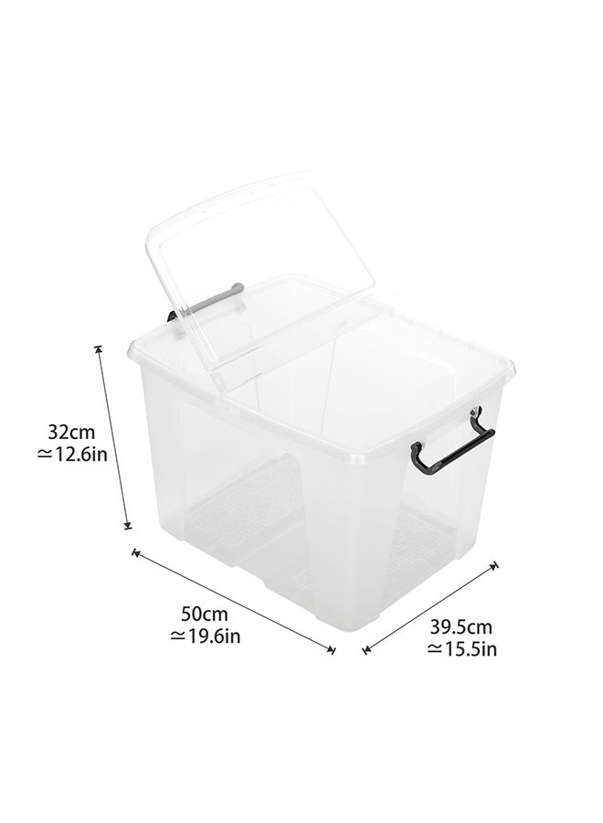 Strata Smart Box With Folding Lid (Made In UK) 40-liter Clear 50x39.5x32cm - Image 5