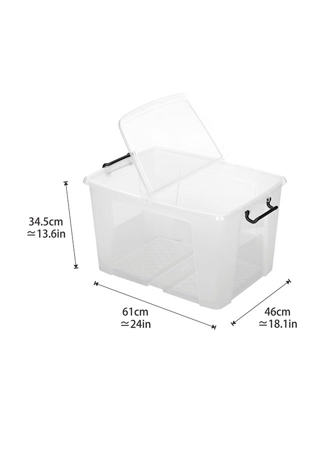Strata Smart Box With Folding Lid (Made In UK) 65-liter Clear 61x46x34.5cm - Image 3