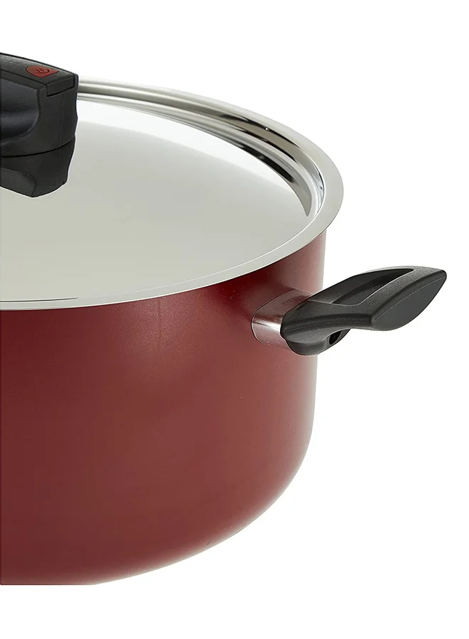 Prestige Safecook Non-Stick Covered Stockpot Red 30cm