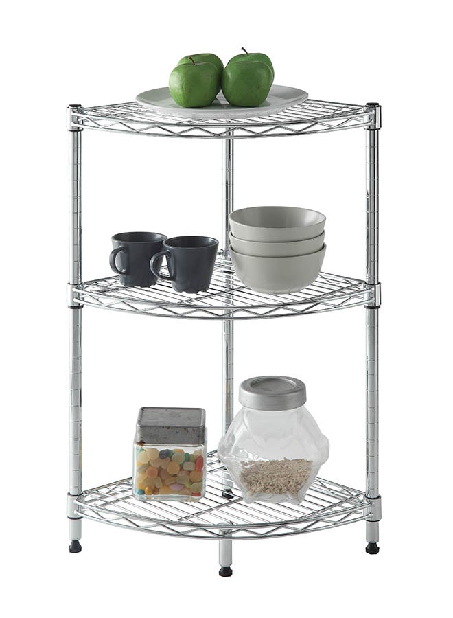 Cameltough - CamelTough Wire Rack 3 Shelf Adjustable Storage Rack  Heavy Duty Shelving Unit for Pantry  Laundry  Bathroom  Kitchen  Garage Closet Organization  132Lbs Capacity  Chrome  35L X 35W X 70H cm  HTC-WR610 Chrome 35 x 35 x 70centimeter - Image 1