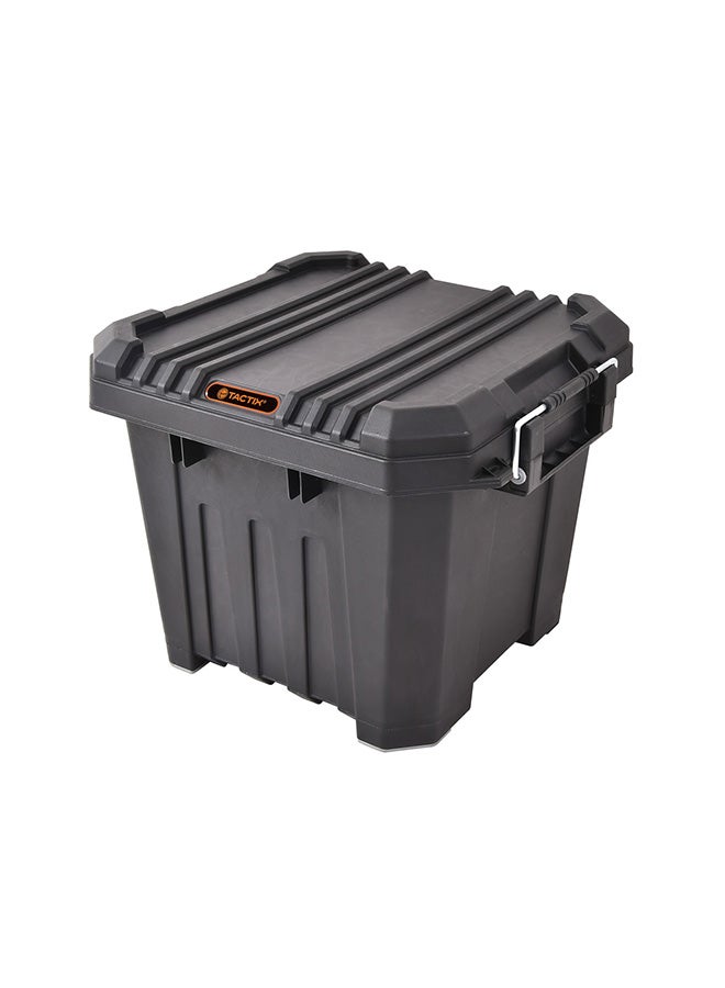 Tactix - Heavy Duty Outdoor Storage Box 30 Litre Black 32.5x40.8x38.3cm - Image 1