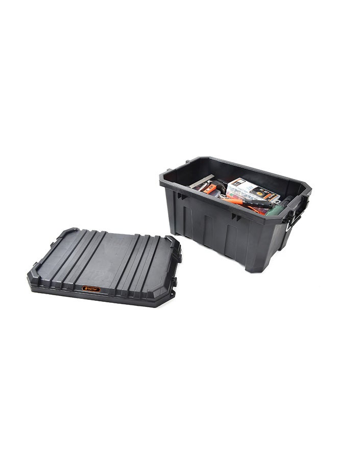 Tactix - Heavy Duty Outdoor Plastic Storage Box 45 litre Black 32.5x60.5x38.3cm - Image 1