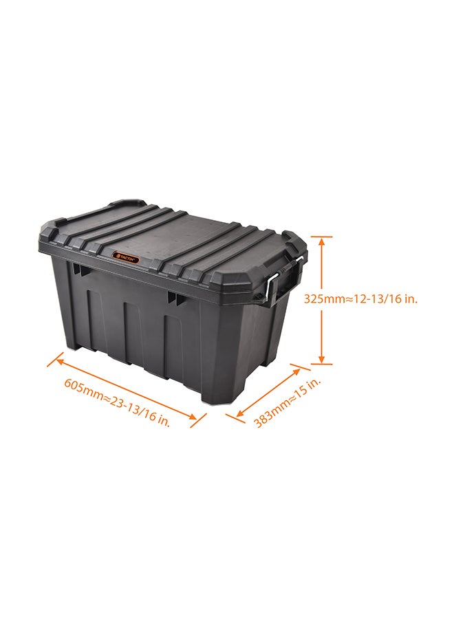 Tactix - Heavy Duty Outdoor Plastic Storage Box 45 litre Black 32.5x60.5x38.3cm - Image 1