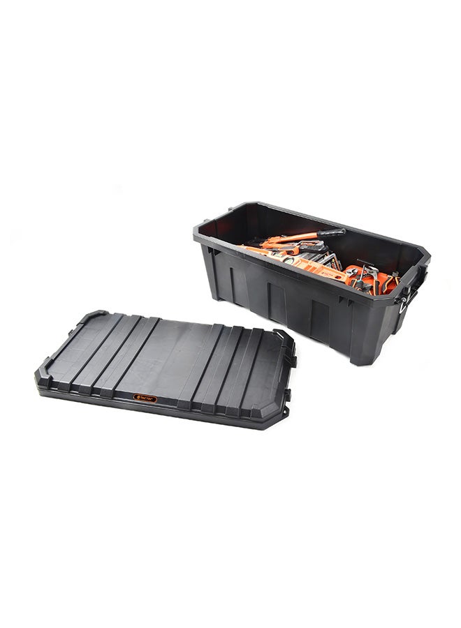 Tactix - Heavy Duty Outdoor Storage Box 60 litre Black 80.1x38.3x32.1cm - Image 1
