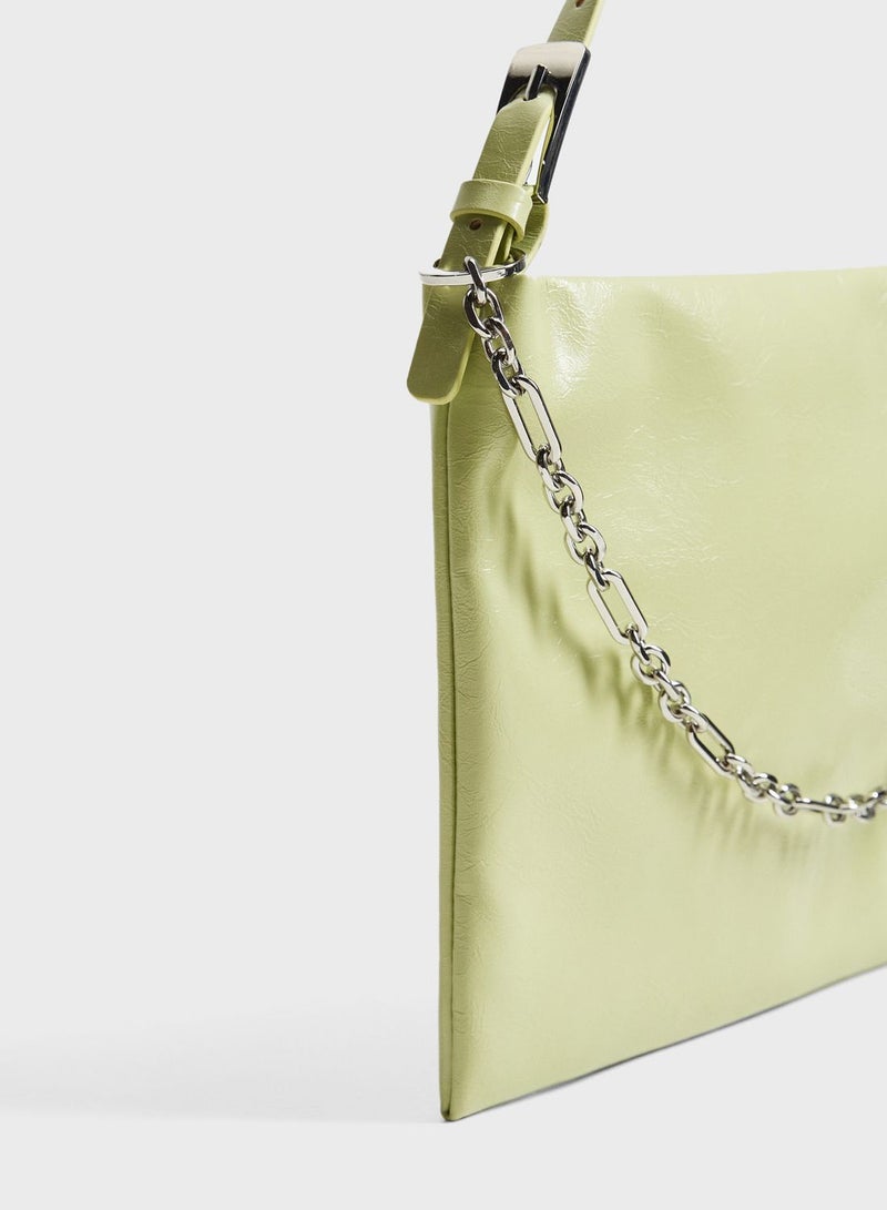 MANGO - Top Handle Satchel Green - Image 1
