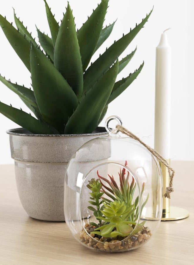 Artificial Plant With Hanging Vase Clear/Green 11x15centimeter - v1645173366/N16868915A_3