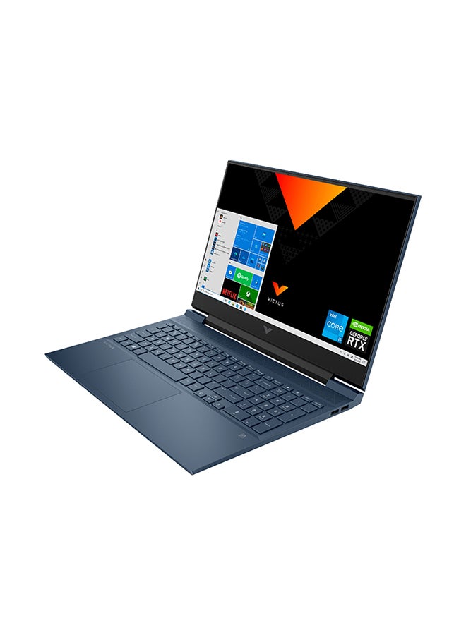 HP - Victus 16-D0023DX Gaming Laptop With 16.1-Inch FHD Display, Core i5-11400H Processer/8GB RAM/256GB SSD/Nvidai GeForce RTX 3050 Graphics Card /International Version English Performance Blue - Image 1