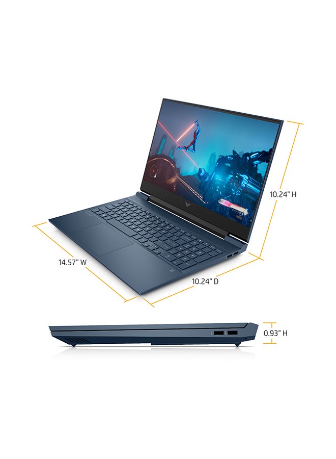 HP - Victus 16-D0023DX Gaming Laptop With 16.1-Inch FHD Display, Core i5-11400H Processer/8GB RAM/256GB SSD/Nvidai GeForce RTX 3050 Graphics Card /International Version English Performance Blue - Image 1