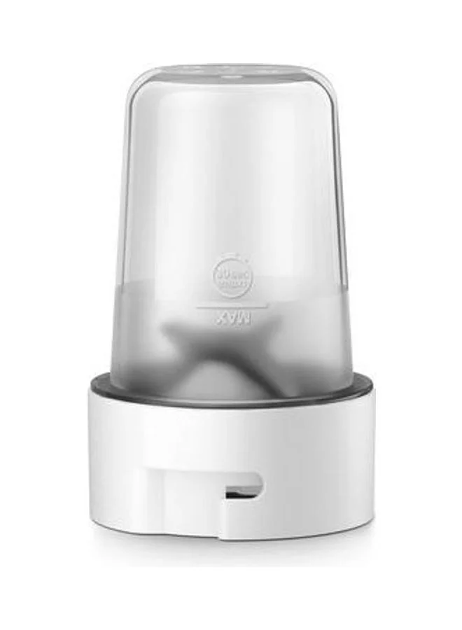 Philips Plastic Jar Mini Blender - 2 Speed Settings, Includes Chopper + Tumbler, 1 L 350 W HR2603/01 White