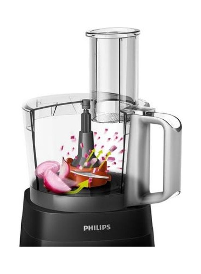 Philips - Food Processor 5000 Series - 2 Speeds, 6 Accessories including 1.5L Bowl & 1.5L Blender Jar, 1.5 L 750 W HR7302/90 Black - Image 1