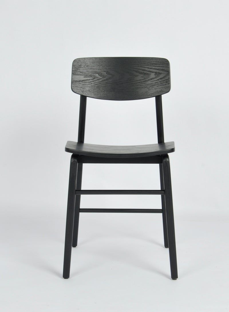 Switch - Dining Chair Wooden Chair - Black 49*43*80cm - Image 1