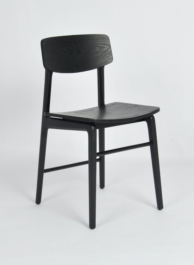 Switch - Dining Chair Wooden Chair - Black 49*43*80cm - Image 1