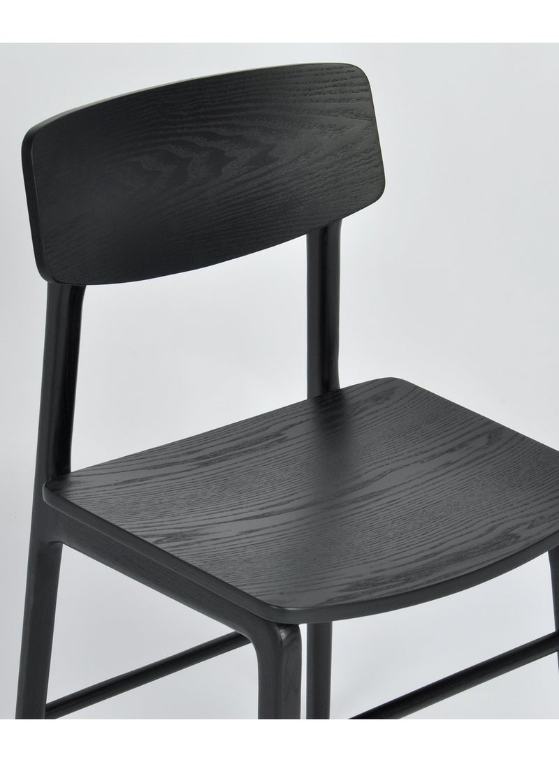 Switch - Dining Chair Wooden Chair - Black 49*43*80cm - Image 1