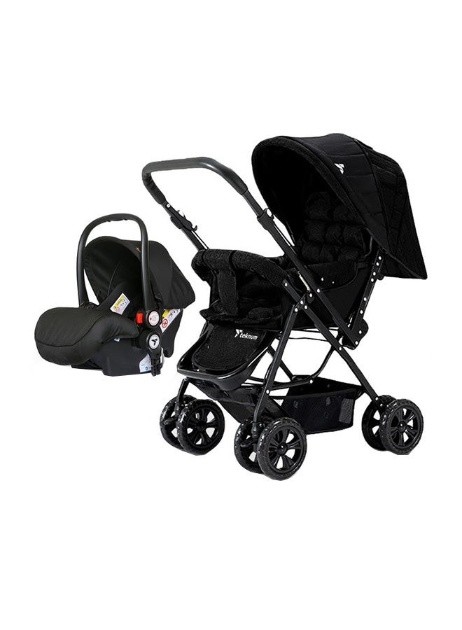 TEKNUM - Reversible Trip Stroller And Infant Car Seat Wide Canopy And Seat - Black - Image 1