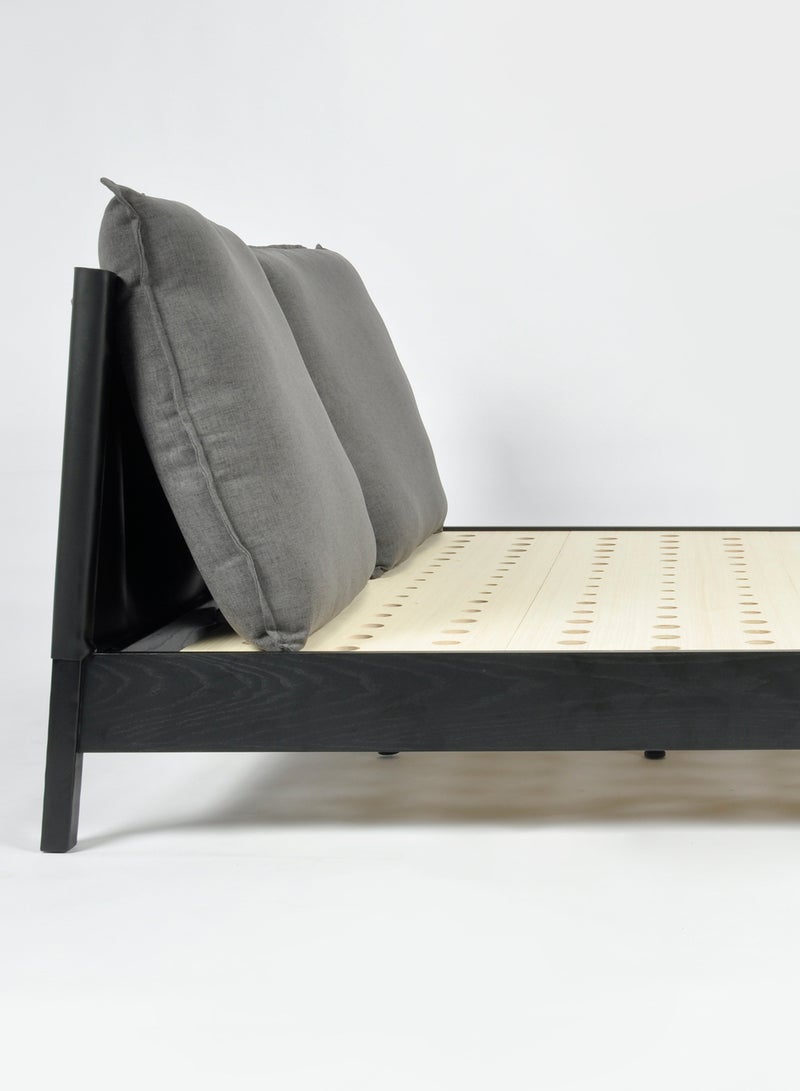 ebb & flow Bed Frame Luxurious Home- King Size Bed - Nordic Style Collection - Black 220*190*90cm - Image 1