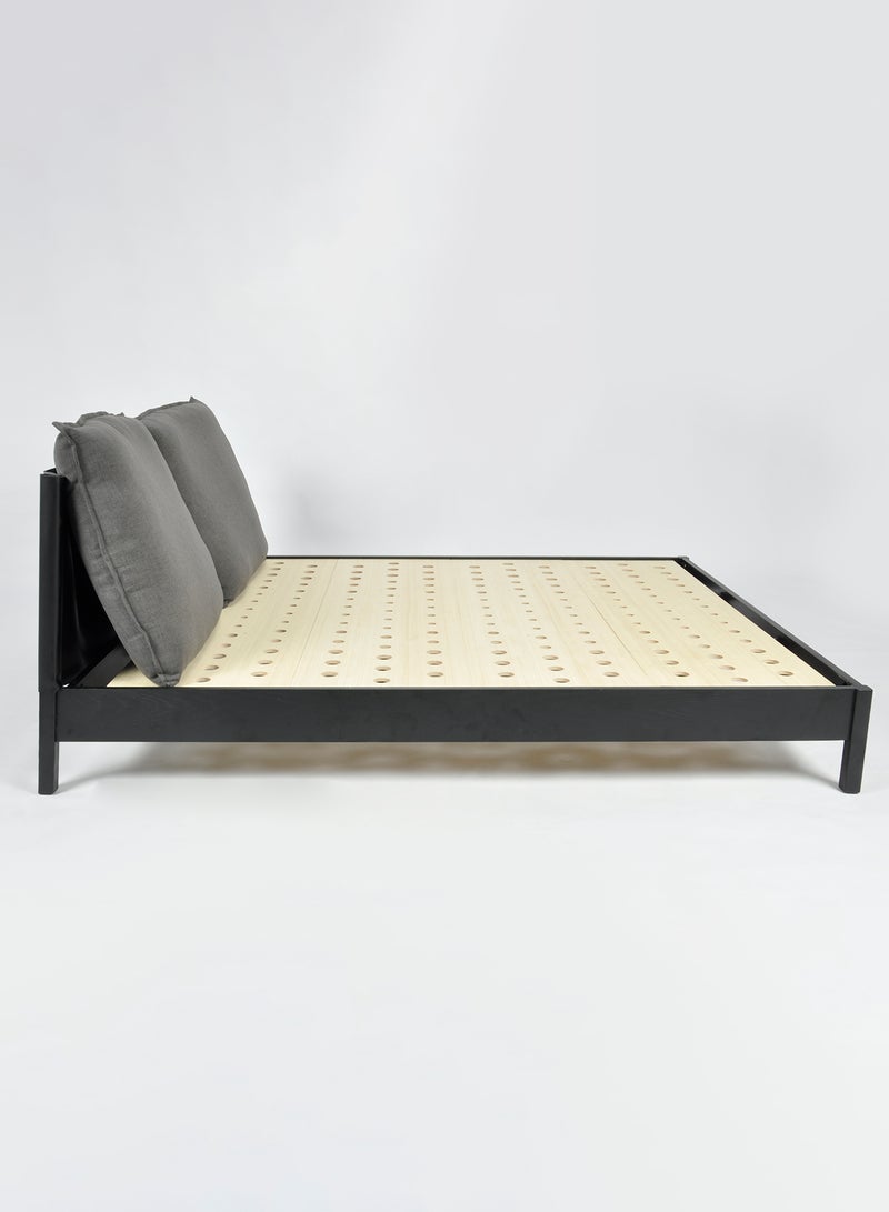 ebb & flow Bed Frame Luxurious Home- King Size Bed - Nordic Style Collection - Black 220*190*90cm - Image 2