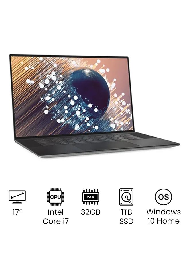 DELL - XPS 15 9500 Notebook With 17-Inch Touchscreen UHD Display, 10th Gen Core i7 Processor/32GB RAM/1TB SSD/6GB Nvidia GeForce RTX2060 Graphics/Windows 10 Home /International Version English Silver - Image 1
