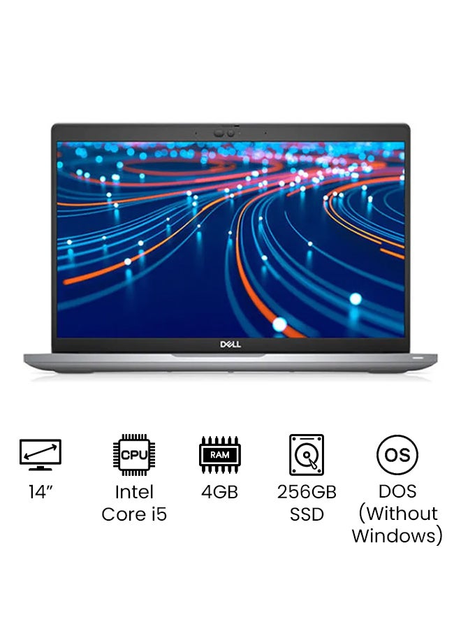 DELL Latitude 5420 14 Inch Full HD 11th Gen Core i5-1135G7 4 GB RAM 256 SSD Integrated - DOS(Without windows) /International Version English/Arabic Silver  - Image 1