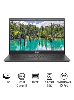 DELL Latitude 3510 Business And Professional (Upgraded Version) Laptop With 15.6-Inch HD Display, Core i5-10210U (6M Cache, up to 4.20 GHz) Processer/16GB RAM/512GB SSD/Intel UHD Graphics 620/Windows 10 Pro- English/Arabic Black  - Image 1