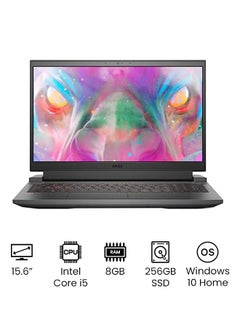 ديل لابتوب G15 5510 للألعاب بشاشة مقاس 15.6 بوصة بدقة كاملة الوضوح ومعالج إنتل كور I5 طراز 10200H من الجيل العاشر ومحرك أقراص SSD سعة 256 جيجابايت وذاكرة رام 8 جيجابايت وبطاقة رسومات إنفيديا جيفورس GTX 1650 سعة 4 جيجابايت ونظام تشغيل ويندوز 10 هوم / الإصدار العالمي الإنجليزية/العربية رمادي  - Image 1