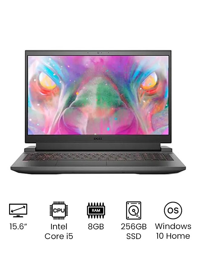 DELL - G15 5510 Gaming (Upgraded Version) Laptop With 15.6 Inch Full HD Display, Intel 10th Gen Core i5-10200H/ 256GB SSD/ 8 GB RAM/ NVIDIA GeForce GTX 1650 4GB Graphics/ Windows 10 Home/International Version English/Arabic Grey - Image 1