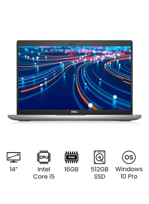 Latitude 5420 - 14" IPS-Type Full HD Display (Intel Core i5-1145G7, 11th Gen) 2.60 GHz, 16GB DDR4, 512GB SSD, Intel Iris Xe Graphics, Windows 11 (Upgraded Version) Laptop /International Version English Silver