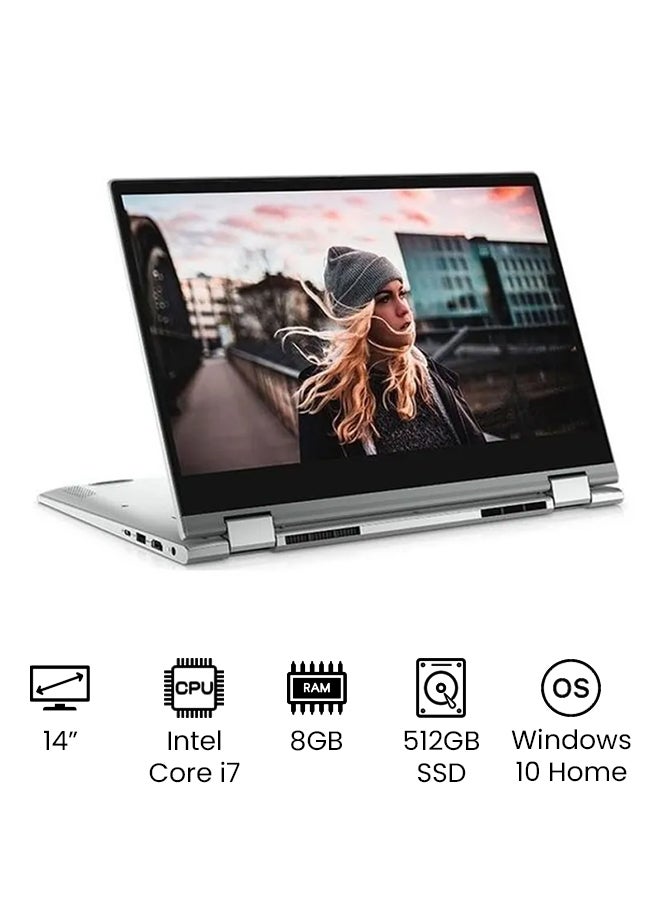 DELL - Inspiron 14 5406-INS-5046 Convertible 2-In-1 (Upgraded Version) Laptop With 14-Inch Full HD Display, Core i7 Processer/8GB RAM/512GB SSD/Intel Iris Xe Graphics/Windows 10 English grey - Image 1