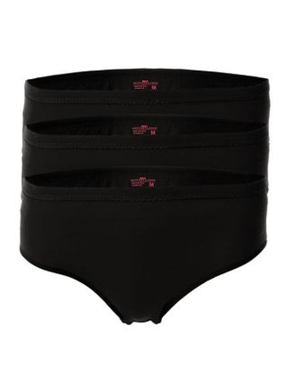 Bundle OF Three Brief Smooth Cotton Panties Black - v1645201440/N52725030A_1