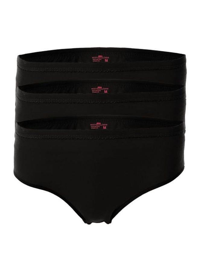 Mesery - Bundle OF Three Brief Smooth Cotton Panties Black - Image 1