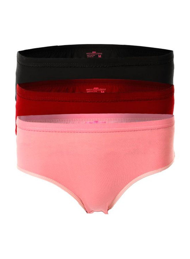 Mesery - Bundle OF Three Brief Smooth Cotton Hipster Panties Multicolour - Image 1