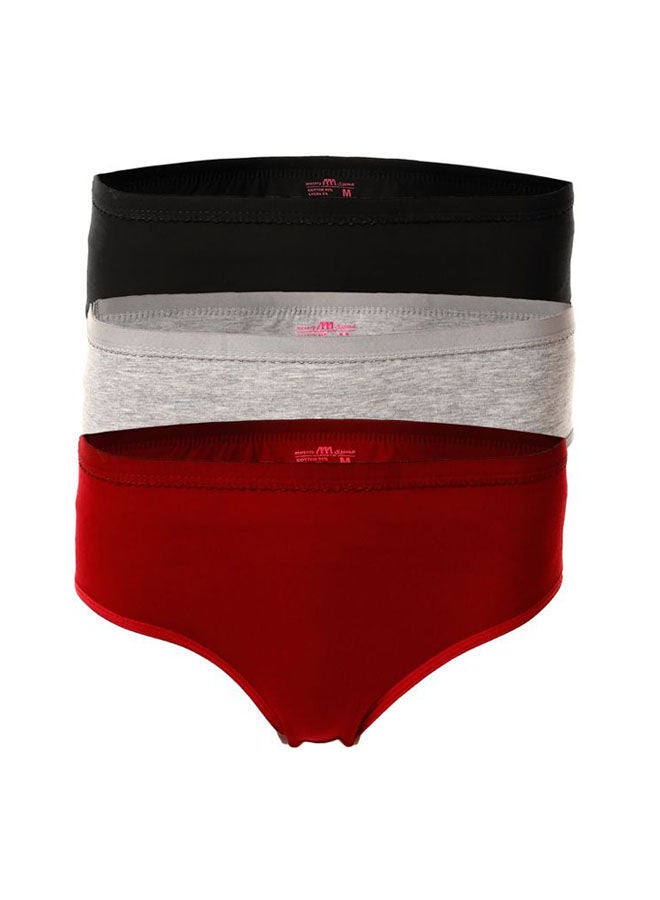 Mesery - Bundle OF Three Brief Smooth Cotton Hipster Panties Multicolour - Image 1