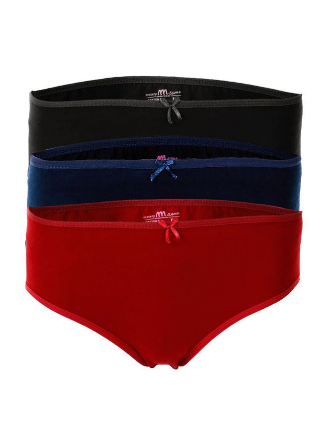 Mesery - Bundle OF Three Brief Smooth Cotton Hipster Panties Multicolour - Image 1