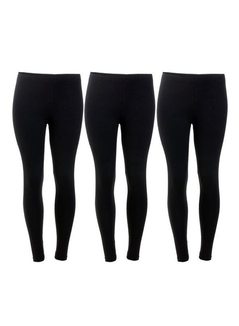 Bundle Of Three Long Slim Legging Black