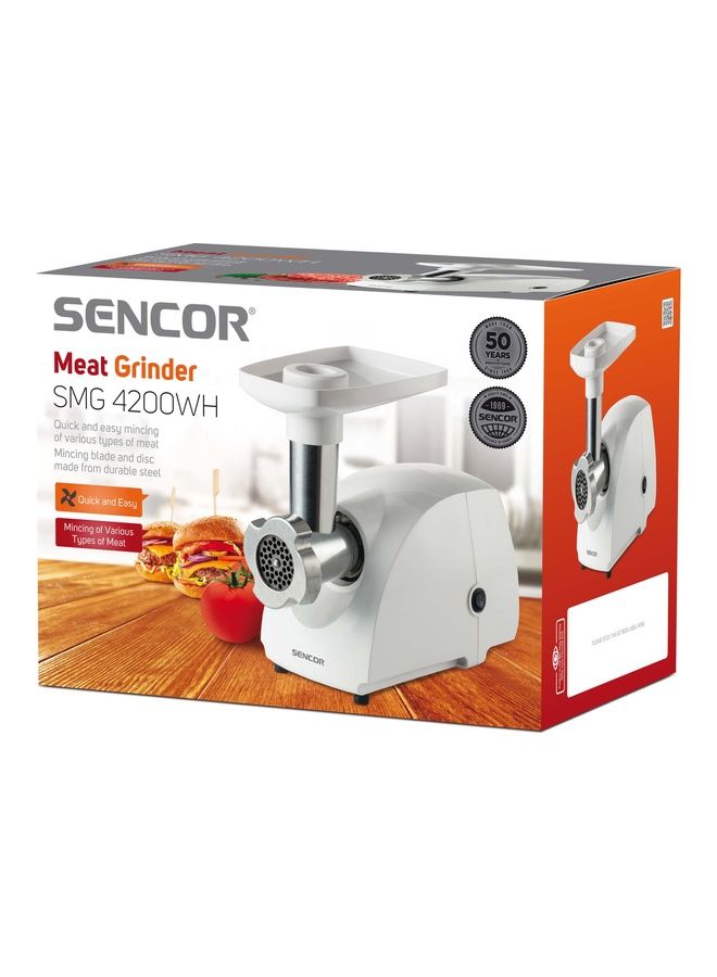 Sencor Meat Grinder 500.0 W SMG-4200WH White/Silver - Image 3