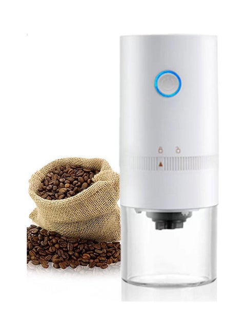 ماكينة طحن القهوة الكهربائية للمنزل والسفر بقوة 13.0 وات، لون أبيض 13 W Grinder2202195