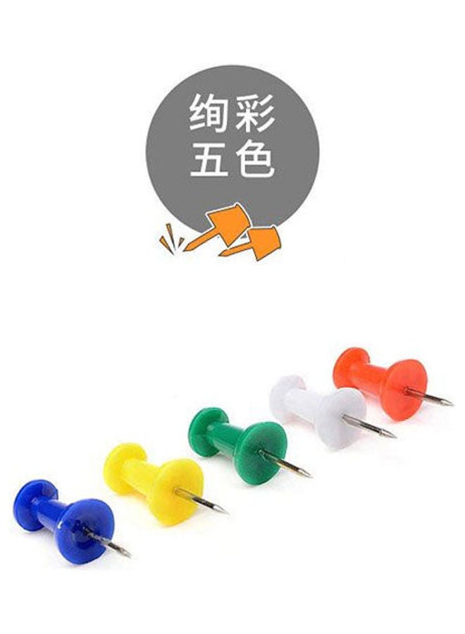 M&G Chenguang Office Color Push Pins Plastic Box Multicolour - Image 2