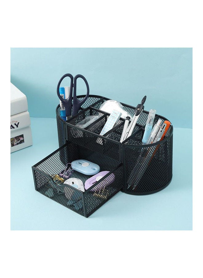 M&G Chenguang Multifunctional Nine-Grid Metal Combination Pen Holder Black  - Image 2